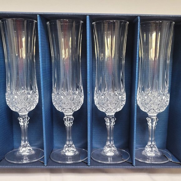 Longchamp Dining Longchamp 6 Crystal Champagne Flutes New Poshmark